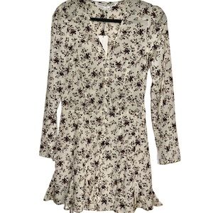 NEW Veronica Beard RIGGINS FLORAL Silk Mini Dress in Whitestone Multi